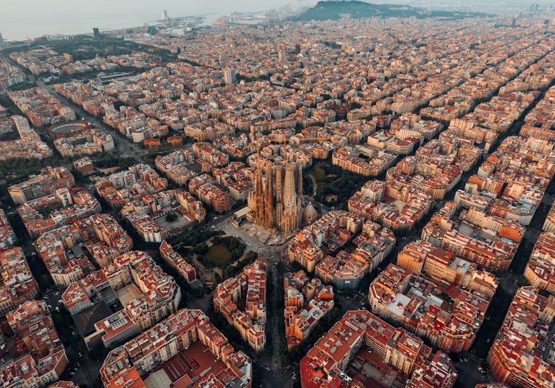 Barcelona — the Sagrada Família from above